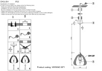 Светильник подвесной Crystal Lux VERANO SP1 TRANSPARENT