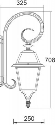 Настенный фонарь уличный FARO-FROST L 91102fL/18 Bl