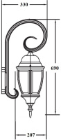 Настенный фонарь уличный ARSENAL L 91202L/18 Gb