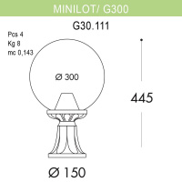 Уличный светильник Fumagalli Minilot/G300 G30.111.000.BYE27