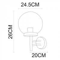 Настенный фонарь уличный Gazebo A8365AL-1SS