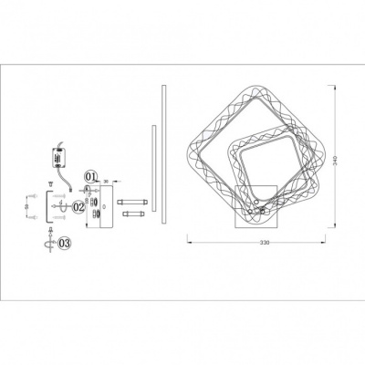 Бра Fenis SF7032/2W-WT