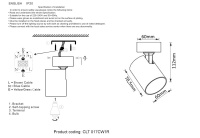 Светильник потолочный Crystal Lux CLT 017CW1R BL